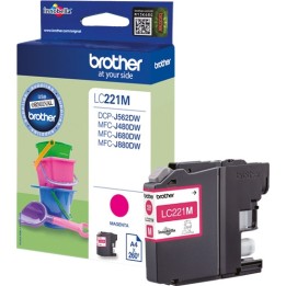 Tinta Original BROTHER LC221M Magenta (0. 26K)