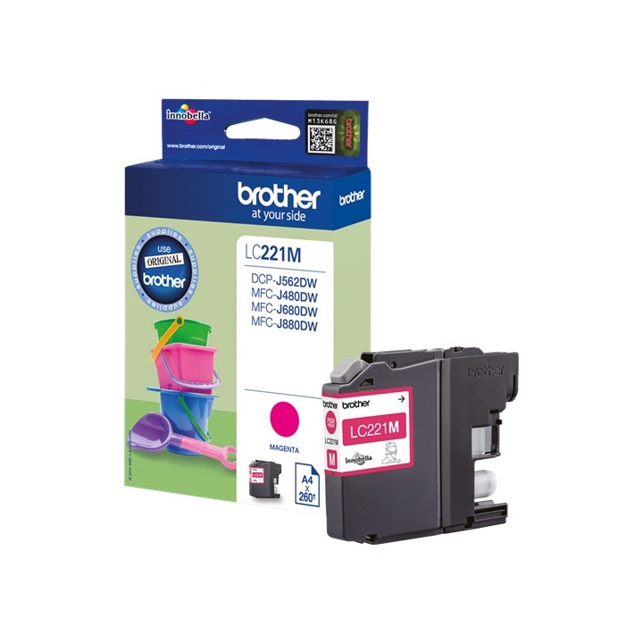 Tinta Original BROTHER LC221M Magenta (0. 26K)
