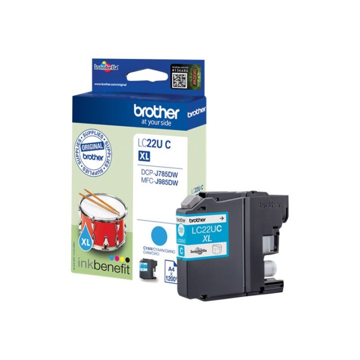 Tinta Original BROTHER LC22UC Cyan (1. 2K)