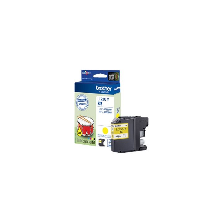 Tinta Original BROTHER LC22UY Amarillo (1. 2K)