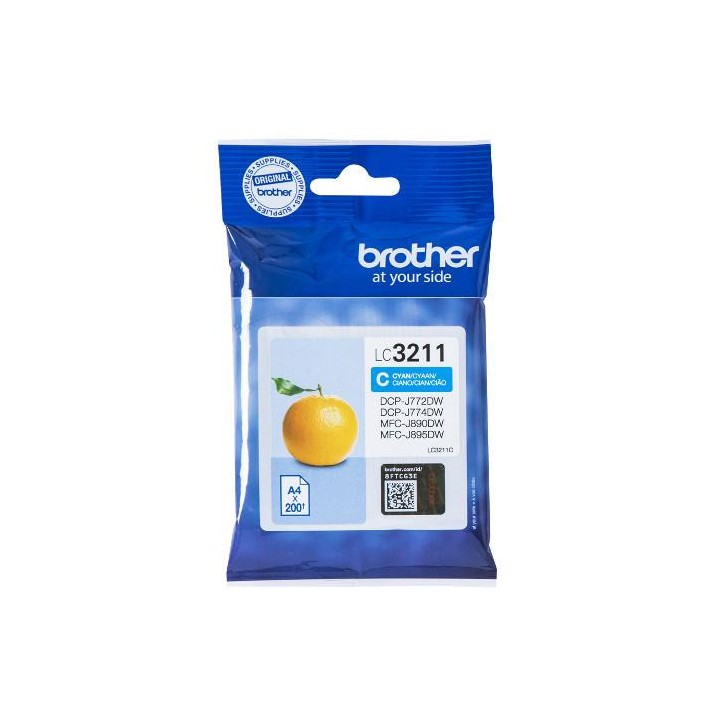 Tinta Original BROTHER LC3211C Cyan (0. 2K)