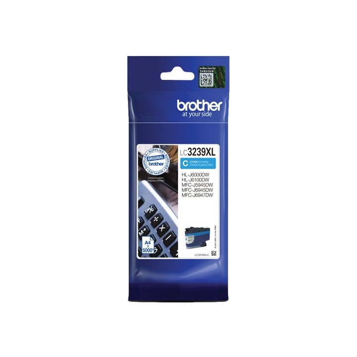 Tinta Original BROTHER LC3239XLC Cyan (5K)