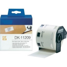 DK11209 BROTHER Etiquetas Adhesivas Compatibles - 29x62 mm - 800 Uds. - Texto Negro fondo Blanco