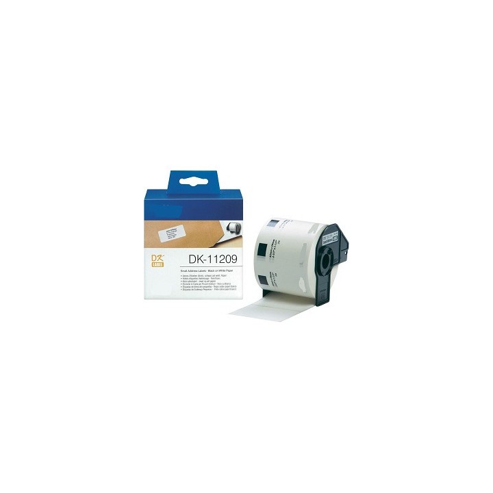 DK11209 BROTHER Etiquetas Adhesivas Compatibles - 29x62 mm - 800 Uds. - Texto Negro fondo Blanco