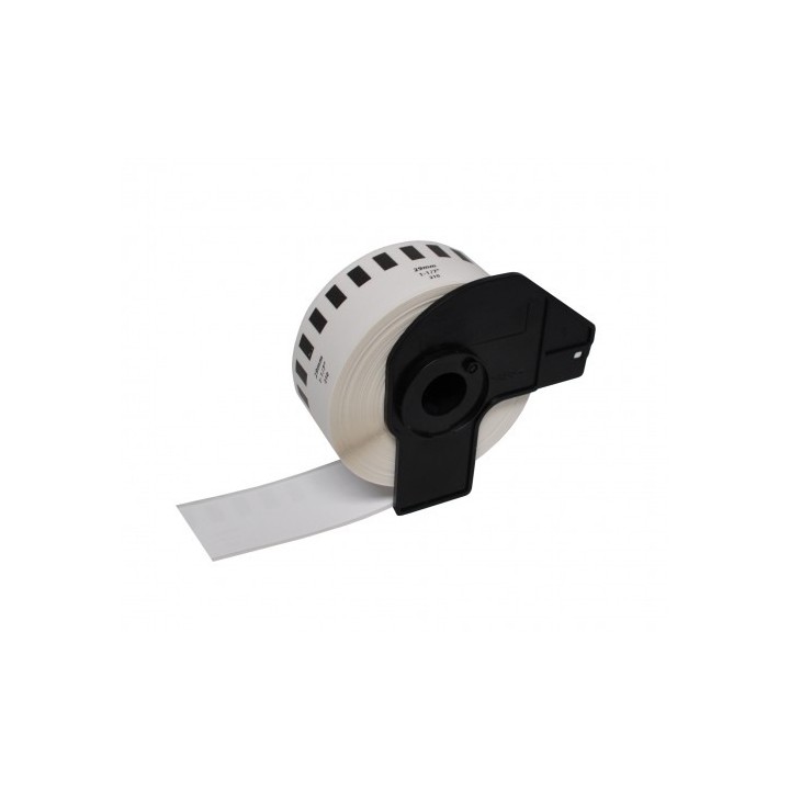 DK22210 BROTHER Etiquetas Adhesivas Compatibles - 29mm x 30 48 metros - Texto Negro fondo Blanco