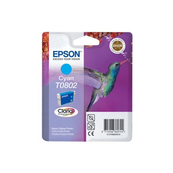 Tinta Original EPSON T0802 C13T08024011 Cyan