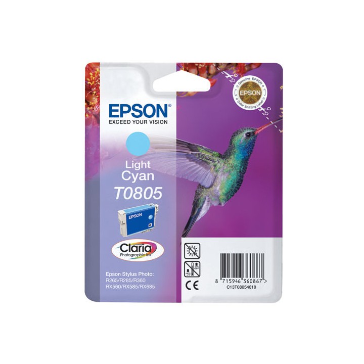 Tinta Original EPSON T0805 C13T08054011 Cyan Light
