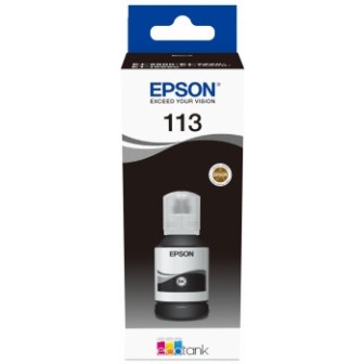 Botella de Tinta Pigmentada Original EPSON 113 C13T06B140 Negro