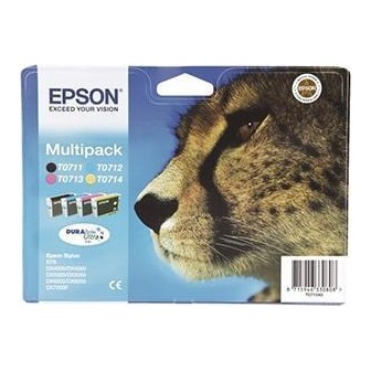 Tinta Original EPSON T0715 C13T07154010 Multipack 4 Cartuchos