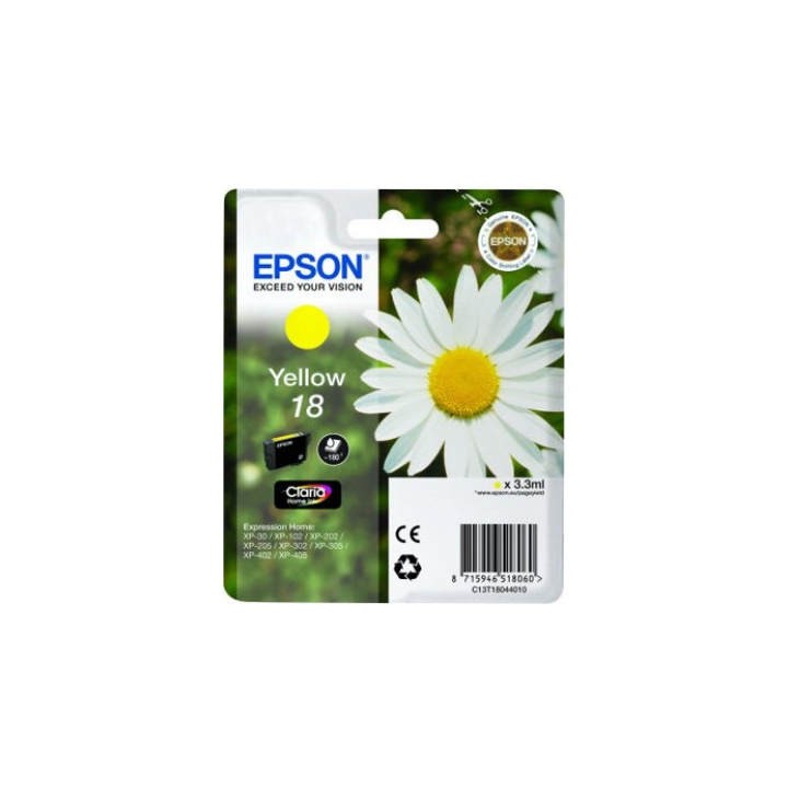 Tinta Original EPSON 18 T1804 C13T18044010 Amarillo