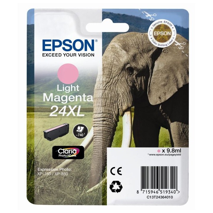 Tinta Original EPSON 24XL T2436 C13T24364010 Magenta Light