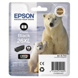 Tinta Original EPSON 26XL T2631 C13T26314010 Negro Photo