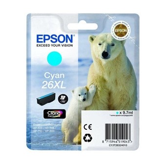 Tinta Original EPSON 26XL T2632 C13T26324010 Cyan