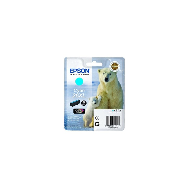 Tinta Original EPSON 26XL T2632 C13T26324010 Cyan