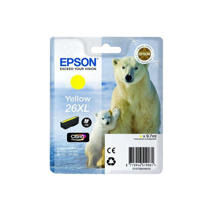 Tinta Original EPSON 26XL T2634 26XL C13T26344010 Amarillo