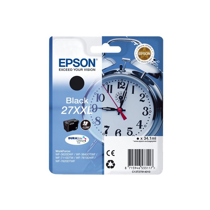 Tinta Original EPSON 27XXL T2791 C13T27914012 Negro