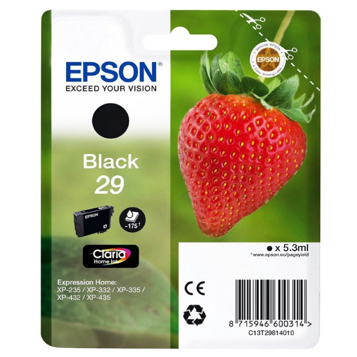 Tinta Original EPSON 29 T2981 C13T29814012 Negro