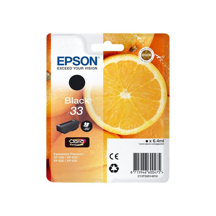 Tinta Original EPSON 33 T3331 C13T33314012 Negro