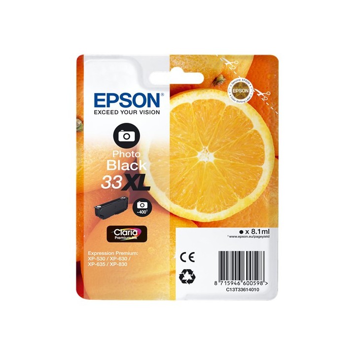 Tinta Original EPSON 33XL T3361 C13T33614012 Negro Photo