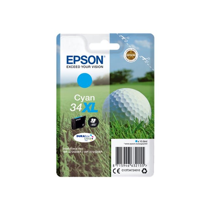 Tinta Original EPSON T3472 C13T34724010 Cyan