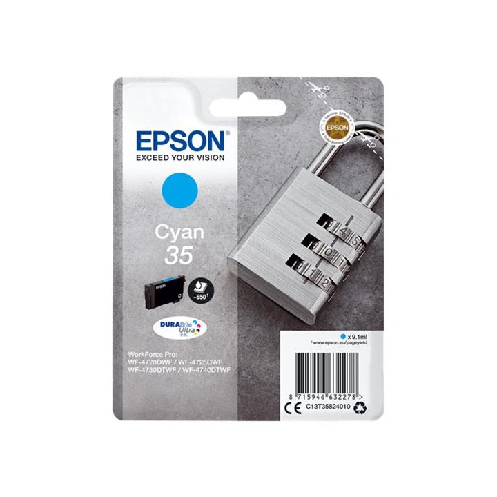 Tinta Original EPSON 35 T3582 C13T35824010 Cyan