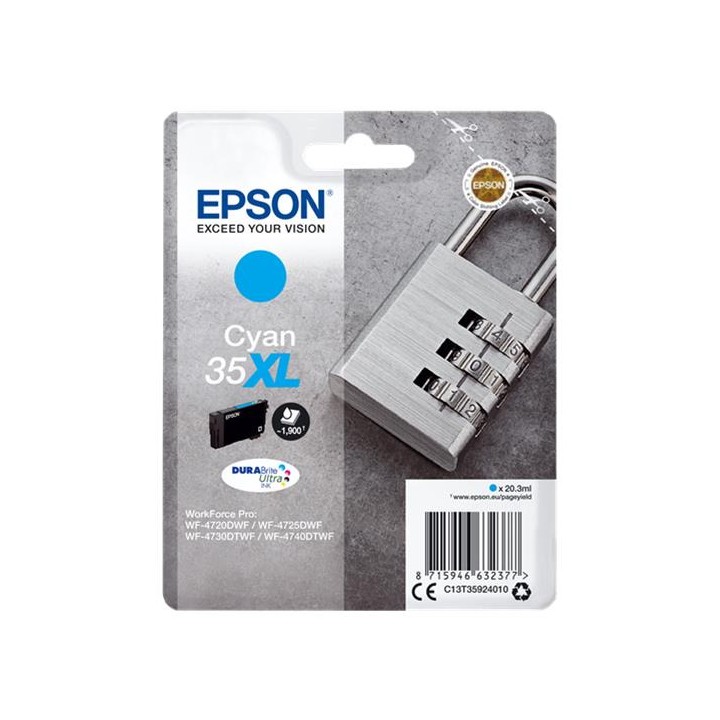 Tinta Original EPSON 35XL T3592 C13T35924010 Cyan