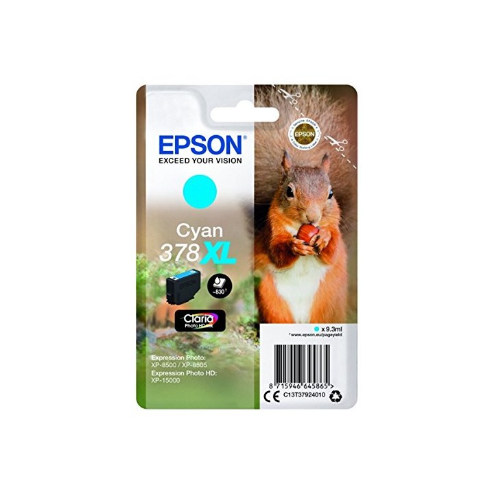 Tinta Original EPSON 378XL T3792 C13T37924010 Cyan