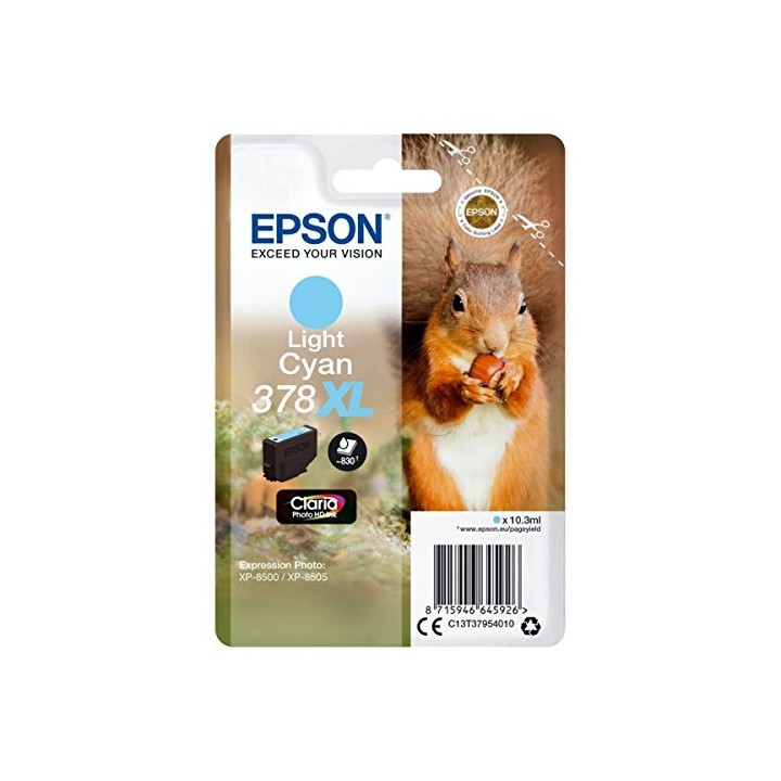 Tinta Original EPSON 378XL T3795 C13T37954010 Cyan Light