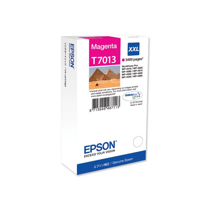 Tinta Original EPSON T7013 C13T70134010 Magenta