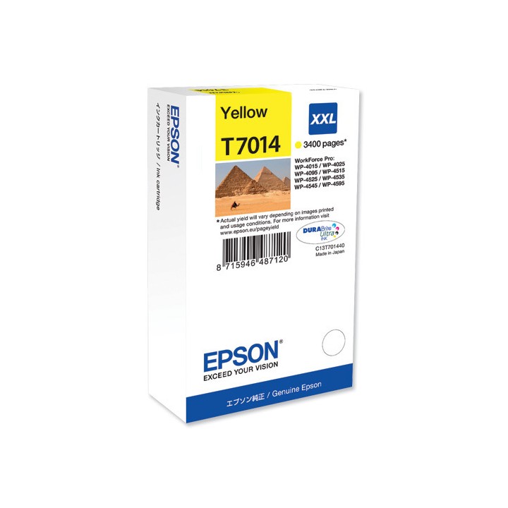Tinta Original EPSON T7014 C13T70144010 Amarillo