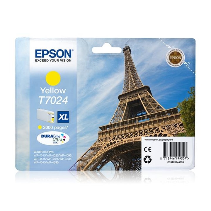 DESCATALOGADO - Tinta Original EPSON T7024 C13T70244010 Amarillo