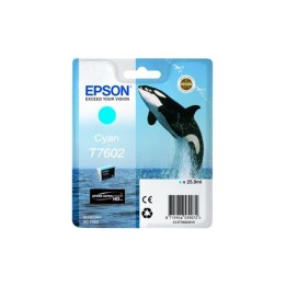 Tinta Original EPSON T7602 C13T76024010 Cyan