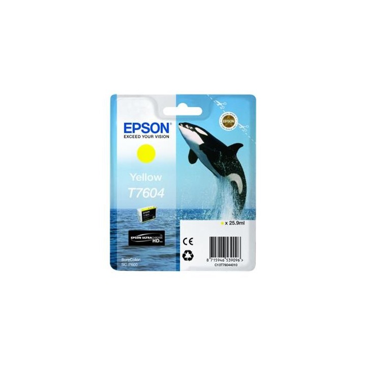 Tinta Original EPSON T7604 C13T76044010 Amarillo