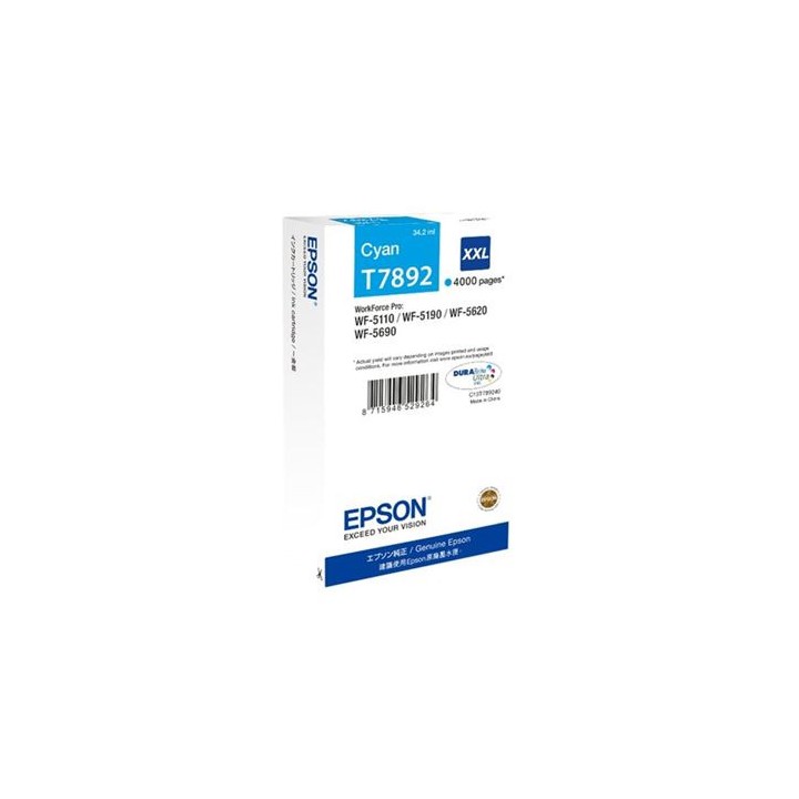 Tinta Original EPSON T7892 C13T789240 Cyan (4k)