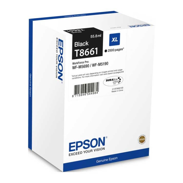 DESCATALOGADO - Tinta Original EPSON T8661 C13T866140 XL Negro