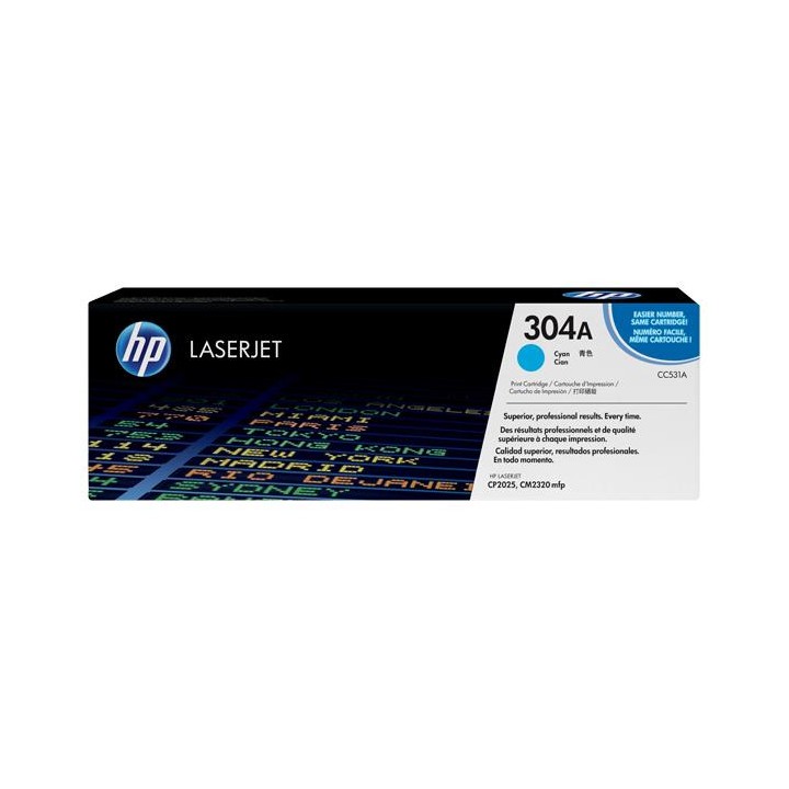 Toner Original HP CC531A (304A) Cyan (2. 8k)