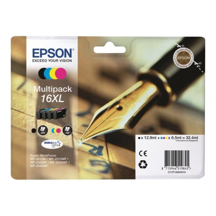 Tinta Original EPSON 16XL T1636 Multipack K C M Y