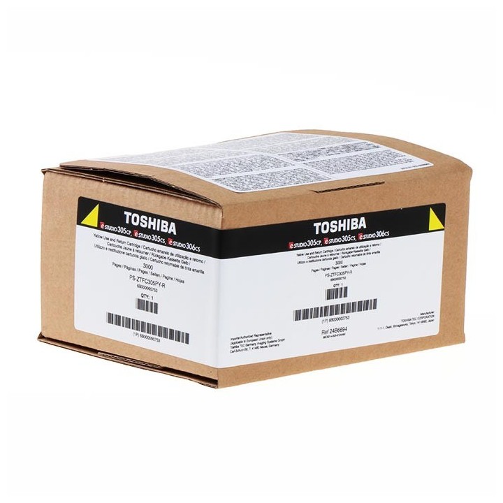 Toner Original TOSHIBA T-305PY-R 6B000000752 6B000000753 Amarillo para e-Studio 305CS (3k)