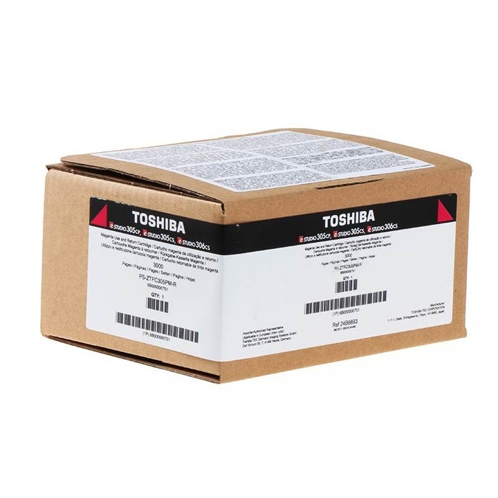 Toner Original TOSHIBA T-305PM-R 6B000000750 6B000000751 Magenta para e-Studio 305CS (3k)