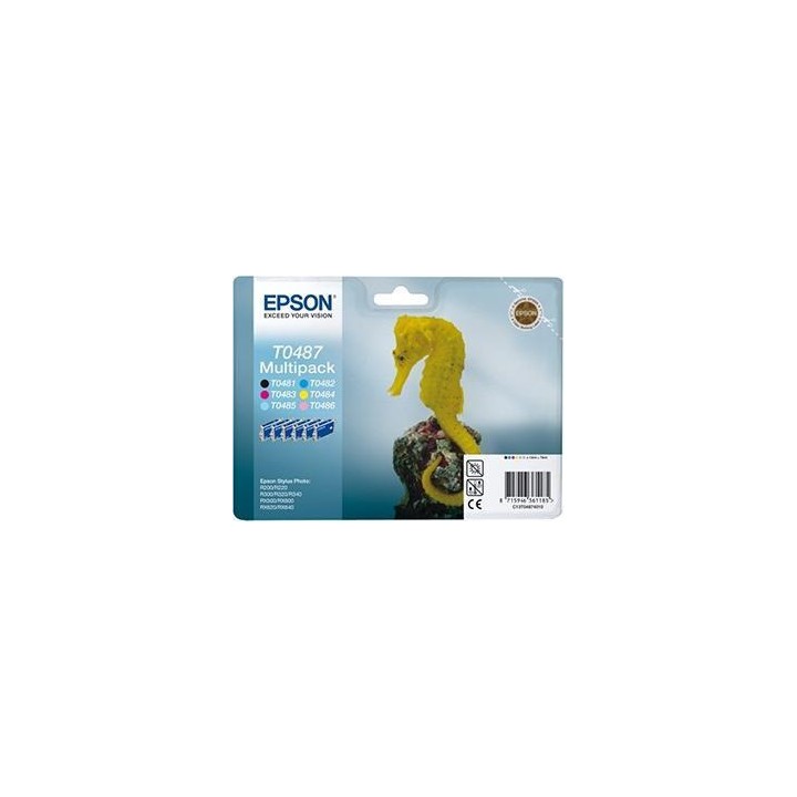 DESCATALOGADO - Tinta Original EPSON T0487 (Multipack BK C M Y PC PM)
