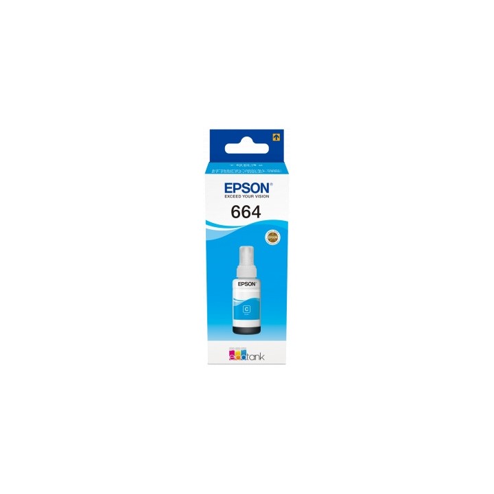 Botella de Tinta Original EPSON T6642 C13T664240 Cyan
