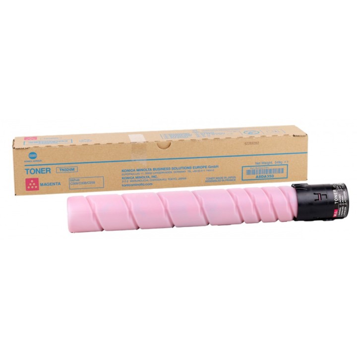 Toner Original KONICA MINOLTA TN324M A8DA350 Magenta para Bizhub C258 C308 C368 (26k)