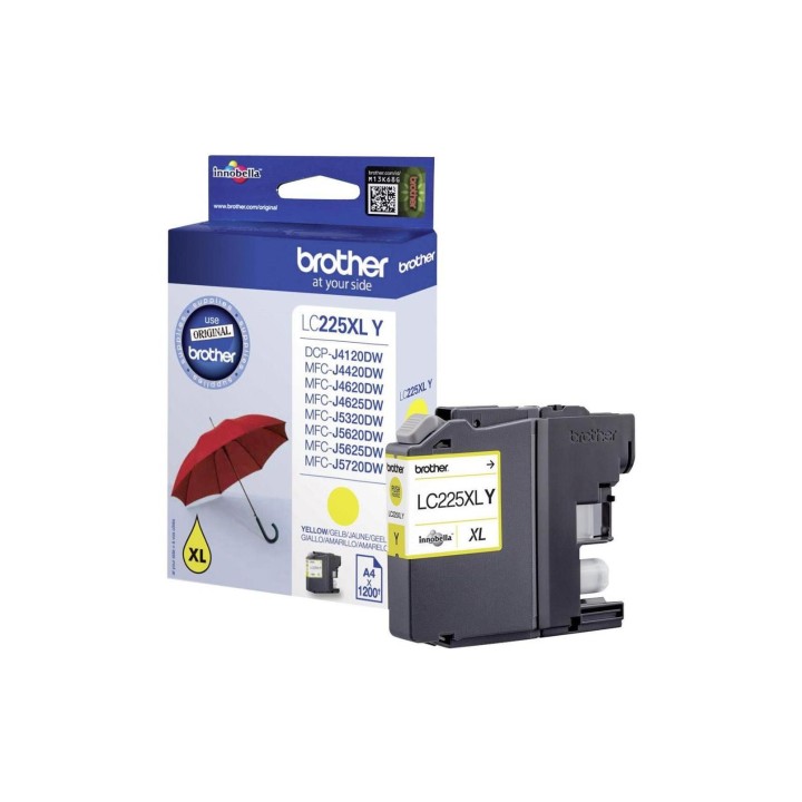 Tinta Original BROTHER LC225XLY Amarillo