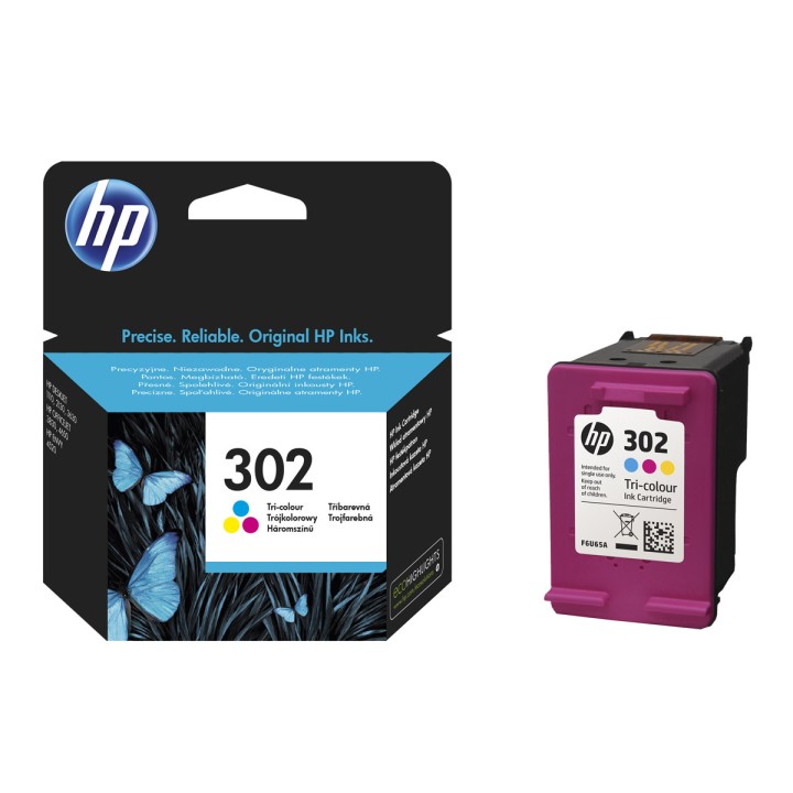 Tinta Original HP 302 F6U65AE Tricolor