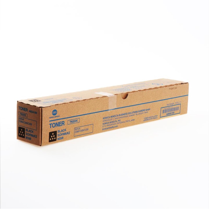 Toner Original KONICA MINOLTA TN324K A8DA150 Negro para Bizhub C258 C308 C368 (26k)
