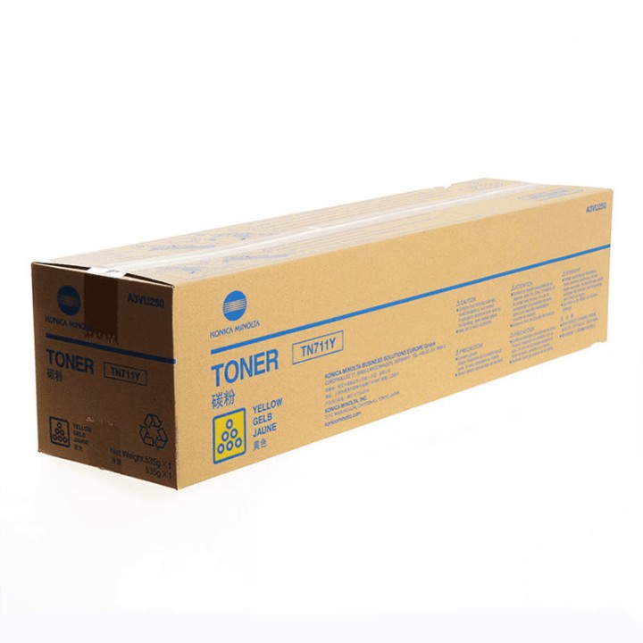 Toner Original KONICA MINOLTA TN711Y A3VU250 Amarillo para Bizhub C654 C754 (31. 5k)