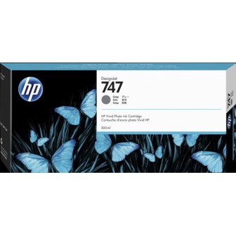 Tinta Original HP 747 P2V86A Gris (300 ml)