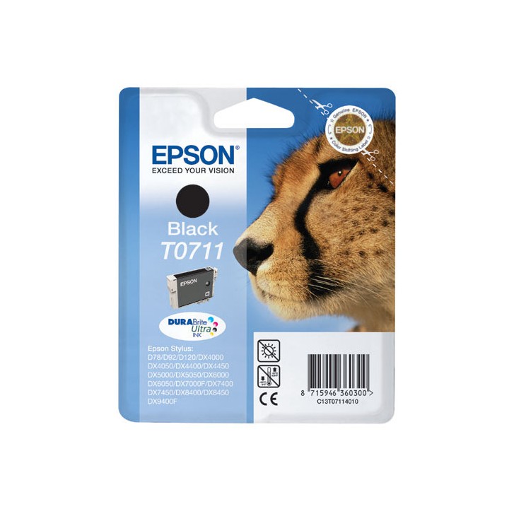Tinta Original EPSON T0711 C13T07114012 Negro para D78 DX4050