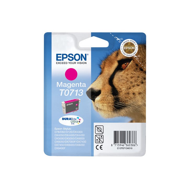 Tinta Original EPSON T0713 C13T07134012 Magenta para D78 DX4050