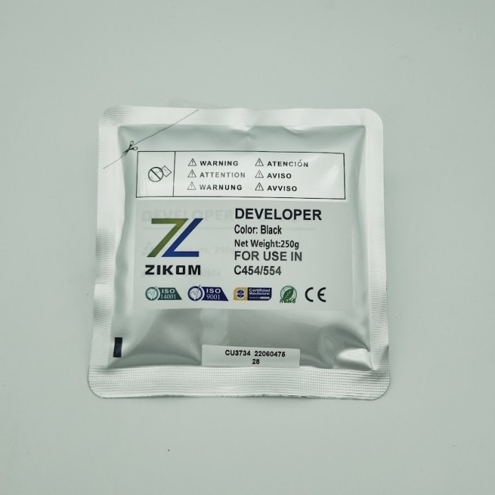 DV512K A2XN03D Bolsa de Revelador Negro Compatible KONICA MINOLTA Bizhub C224 C284 C364 C454 C554